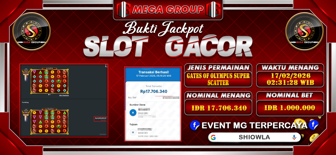 Bukti JP situs Shiowla hari Selasa, 17 Februari 2026