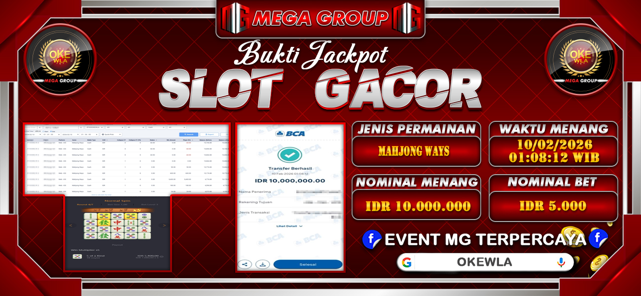 Bukti JP situs Okewla hari Selasa, 10 Februari 2026